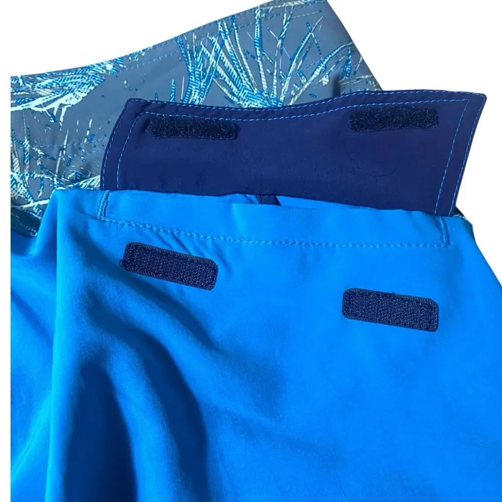 Oakley Board Shorts Mens 34 Blue Performance Fit Swim Shorts Moisture Wicking